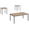 Monarch Specialties Table Set, 3pcs Set, Coffee, End, Black Metal, Dark Taupe Laminate, Contemporary, Modern I 7895P - alternate 1